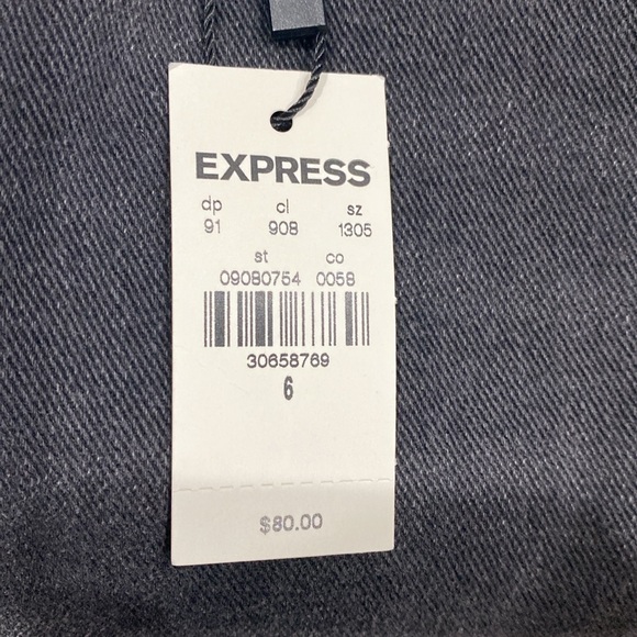 Express Ladies Mid Rise Black Boyfriend Jeans NWT Size 6 - Picture 8 of 9